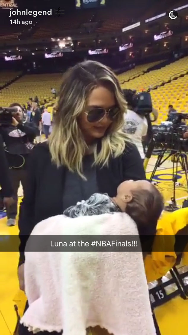 Chrissy Teigen, Breastfeeding, NBA Basketball Game Chrissy Teigen, Breastfeeding, NBA Basketball Game